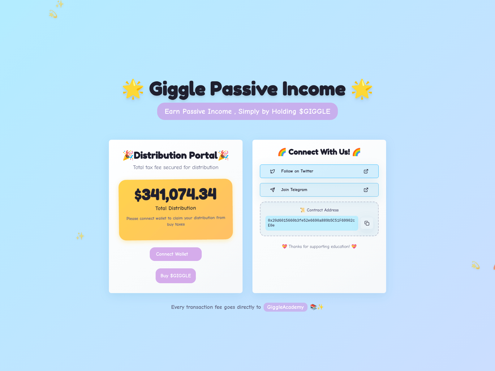 Screenshot of portal-giggletokens.com