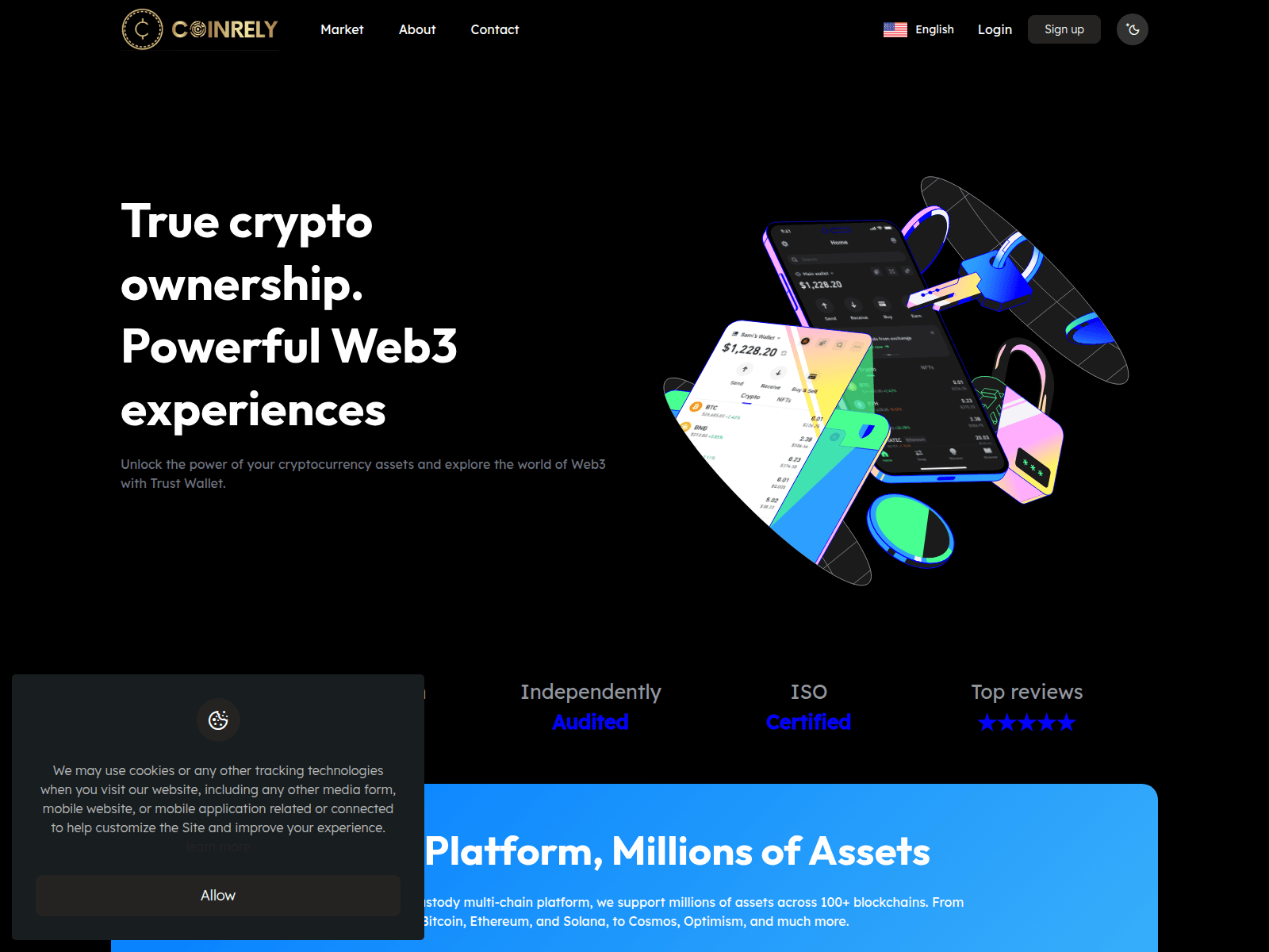 Screenshot of coinrely.co
