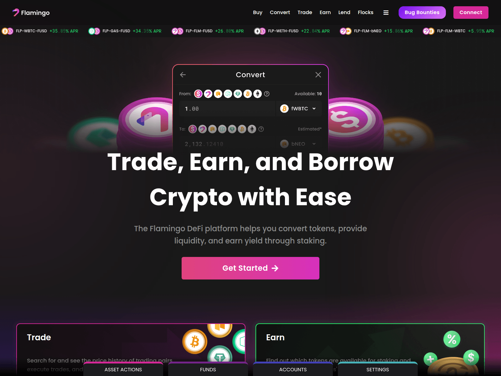 Screenshot of flamingofinance.xyz