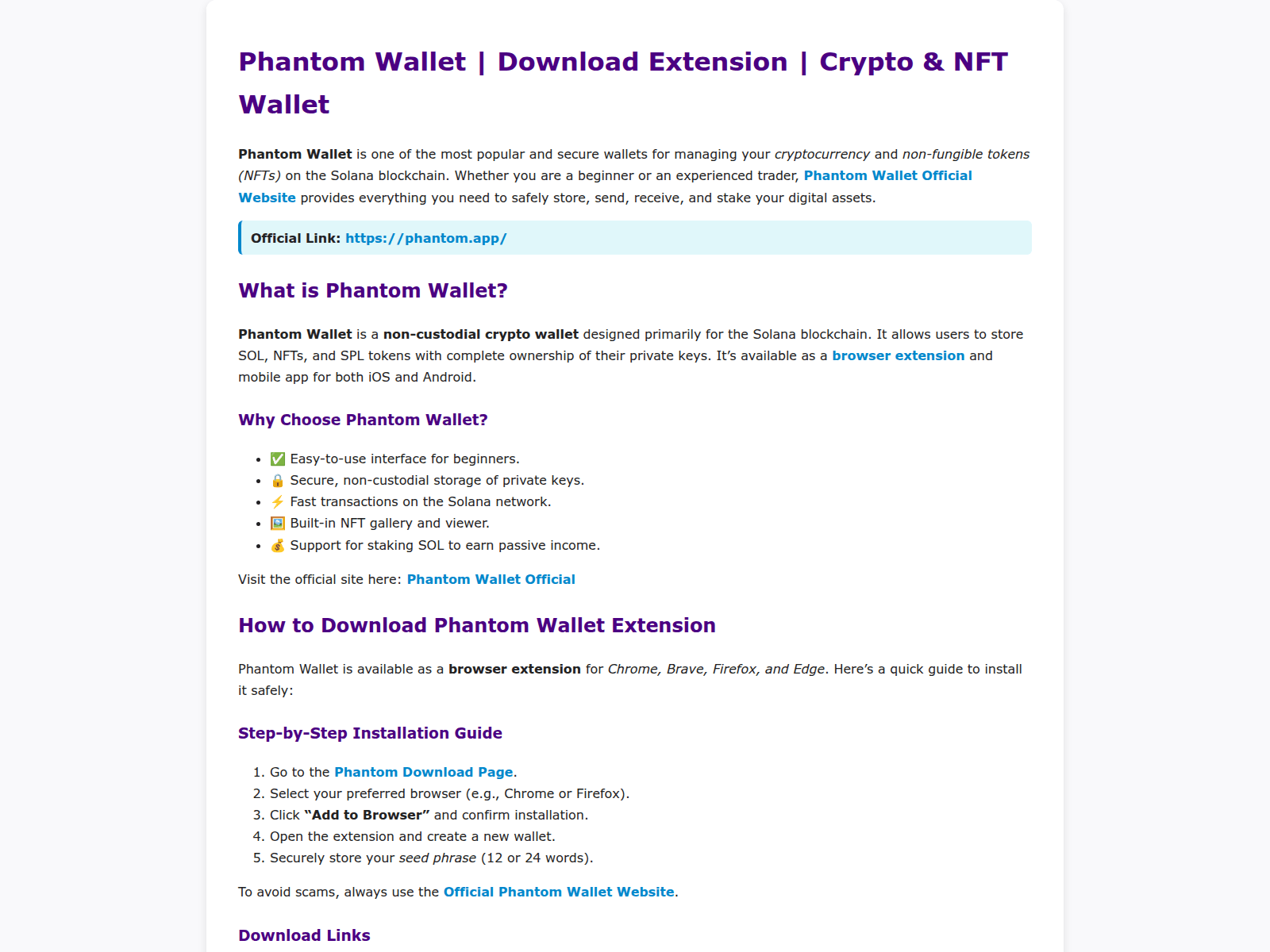 Screenshot of io-phntom-wallet.pages.dev