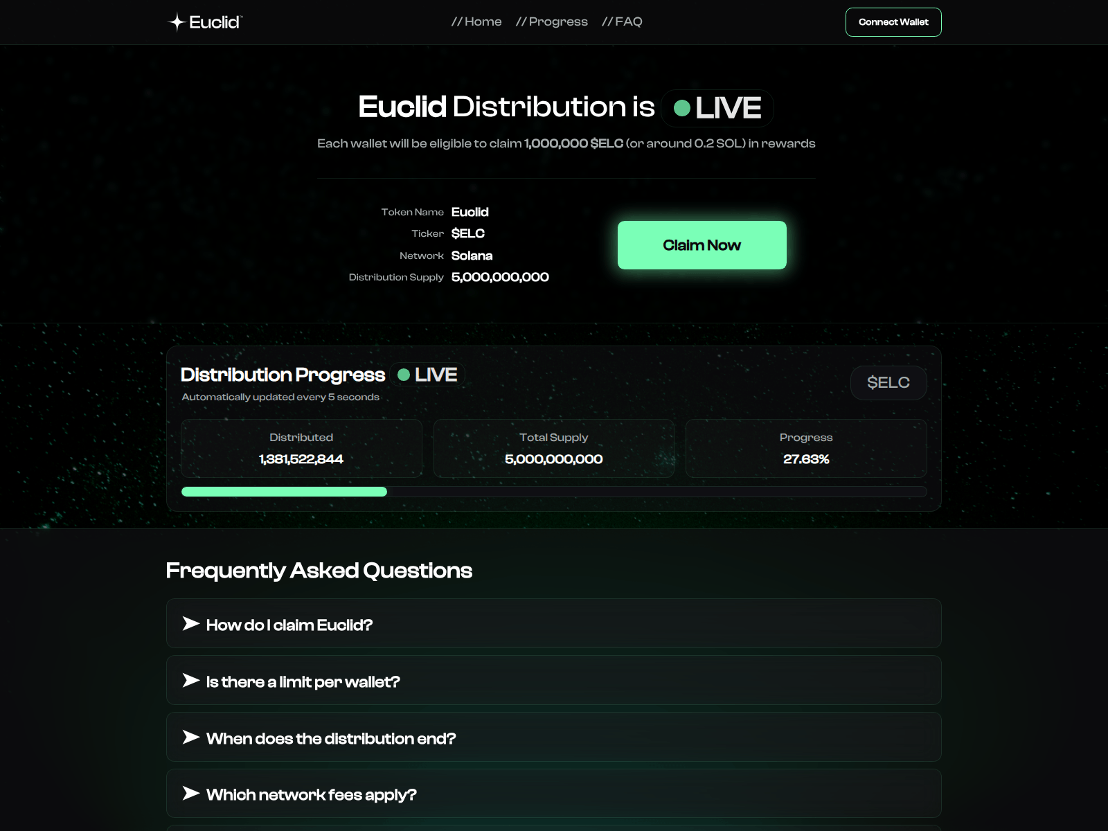 Screenshot of euclidprotocol.space