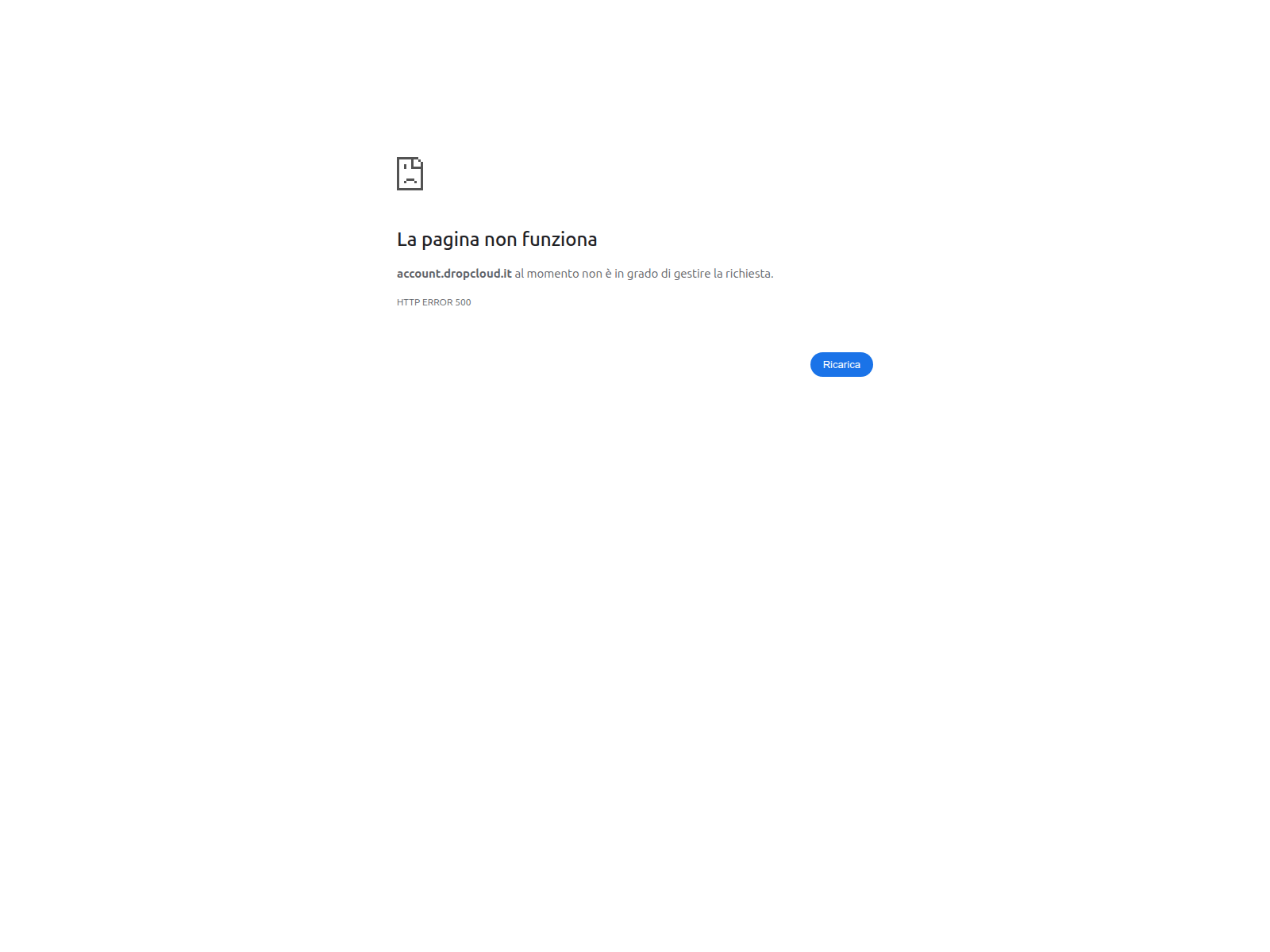 Screenshot of account.dropcloud.it