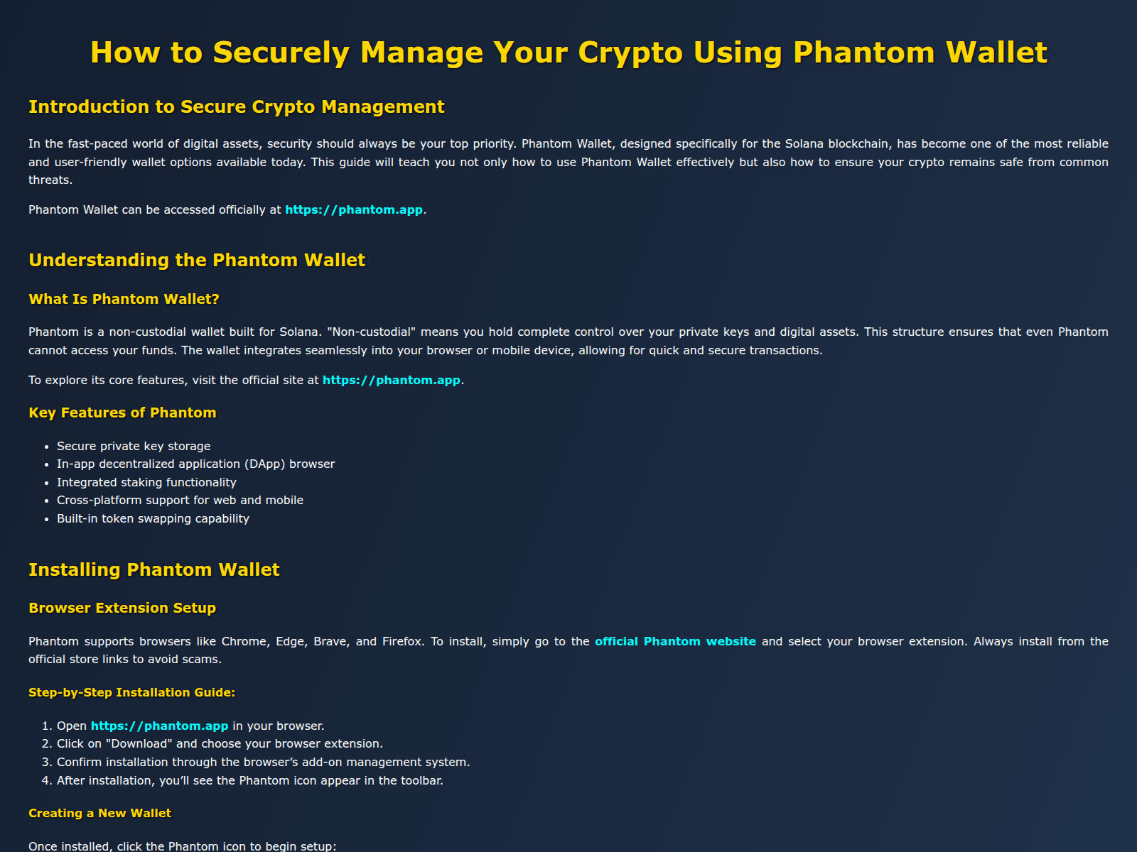 Screenshot of phntm-walet.pages.dev