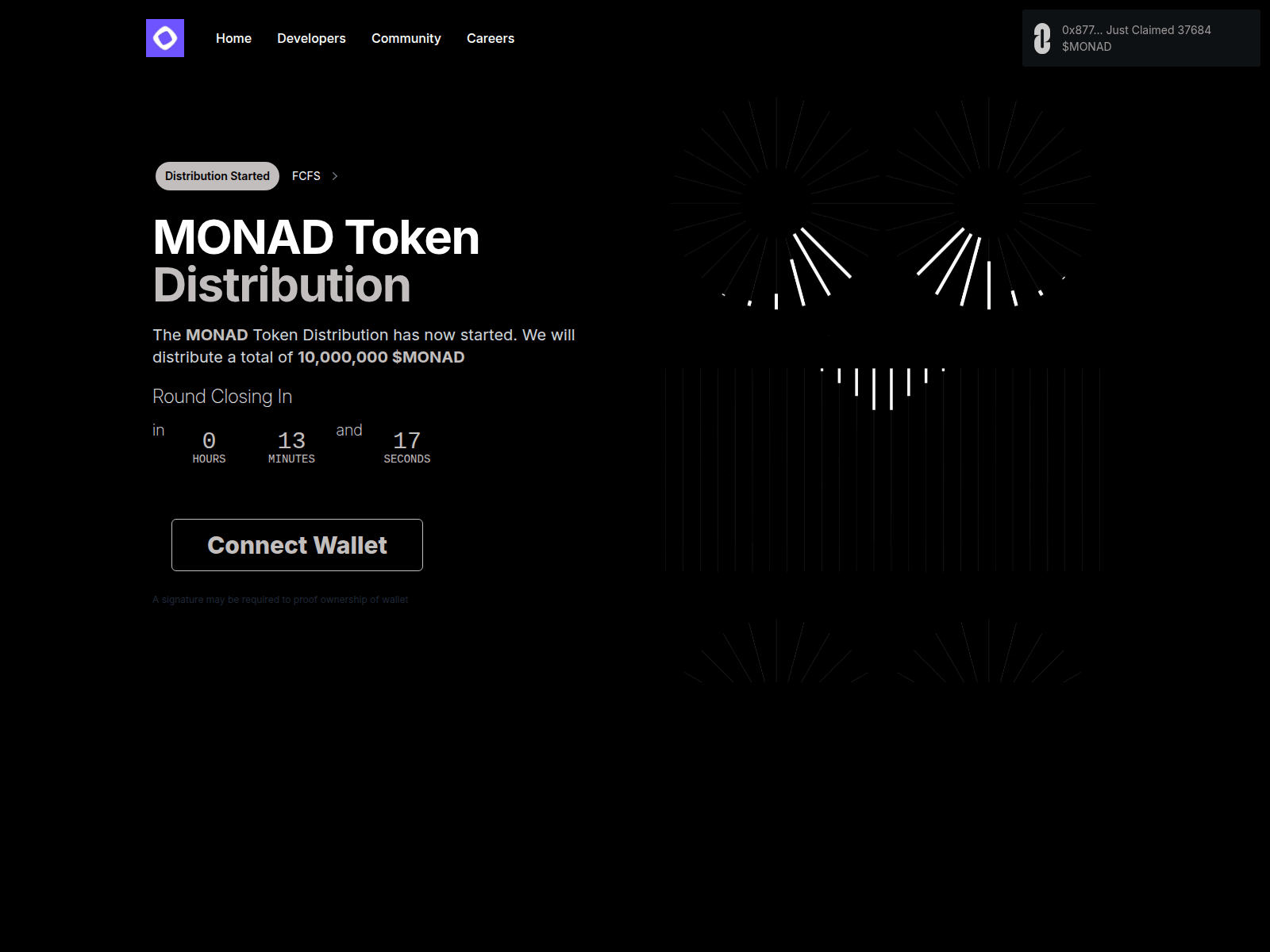 Screenshot of monadget.xyz