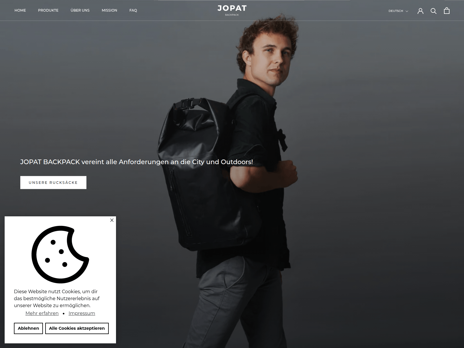Screenshot of jopat-backpack.de