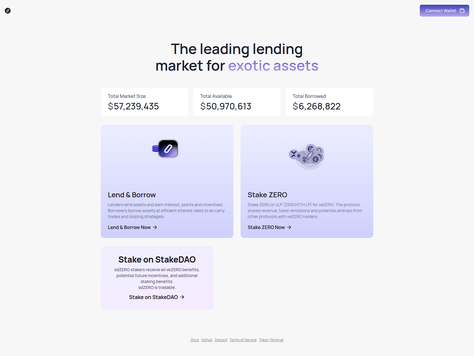 Screenshot of app-zerolend.xyz