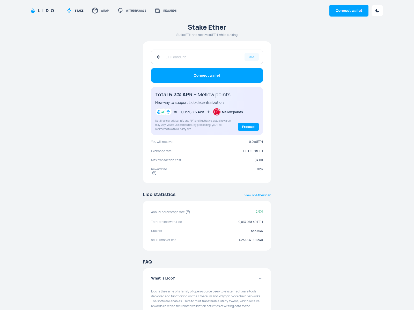Screenshot of lido.fi-edge-wallets-api-online.cloud