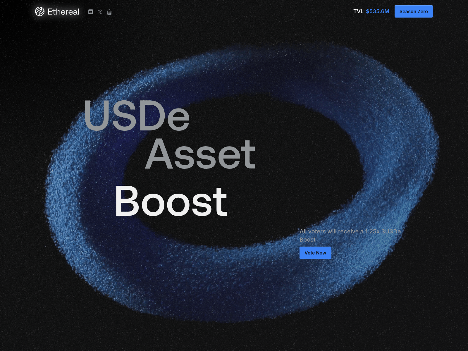 Screenshot of vote-ethereal.org