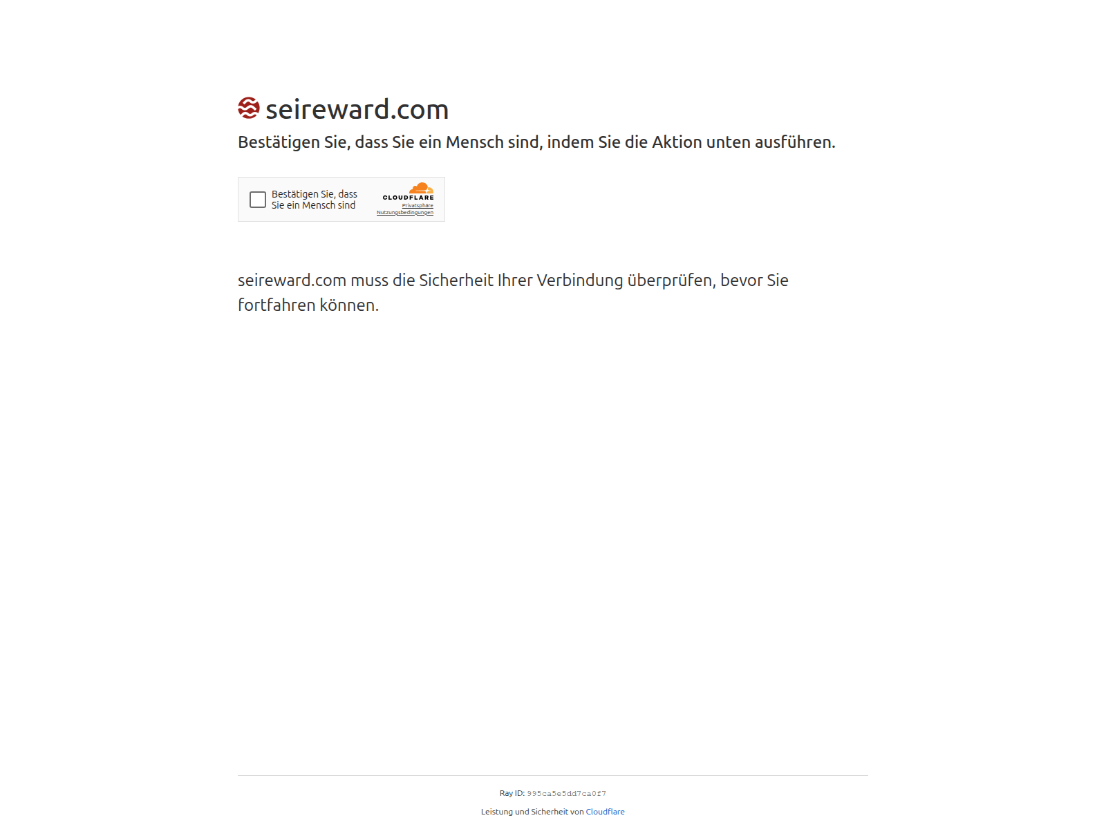 Screenshot of seireward.com