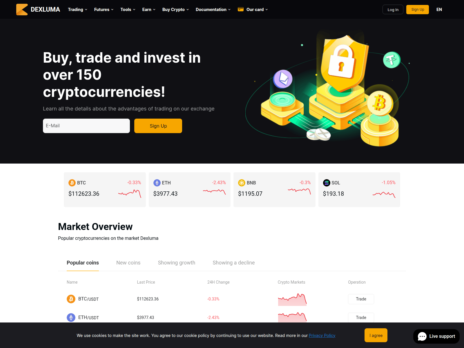 Screenshot of dexluma.com