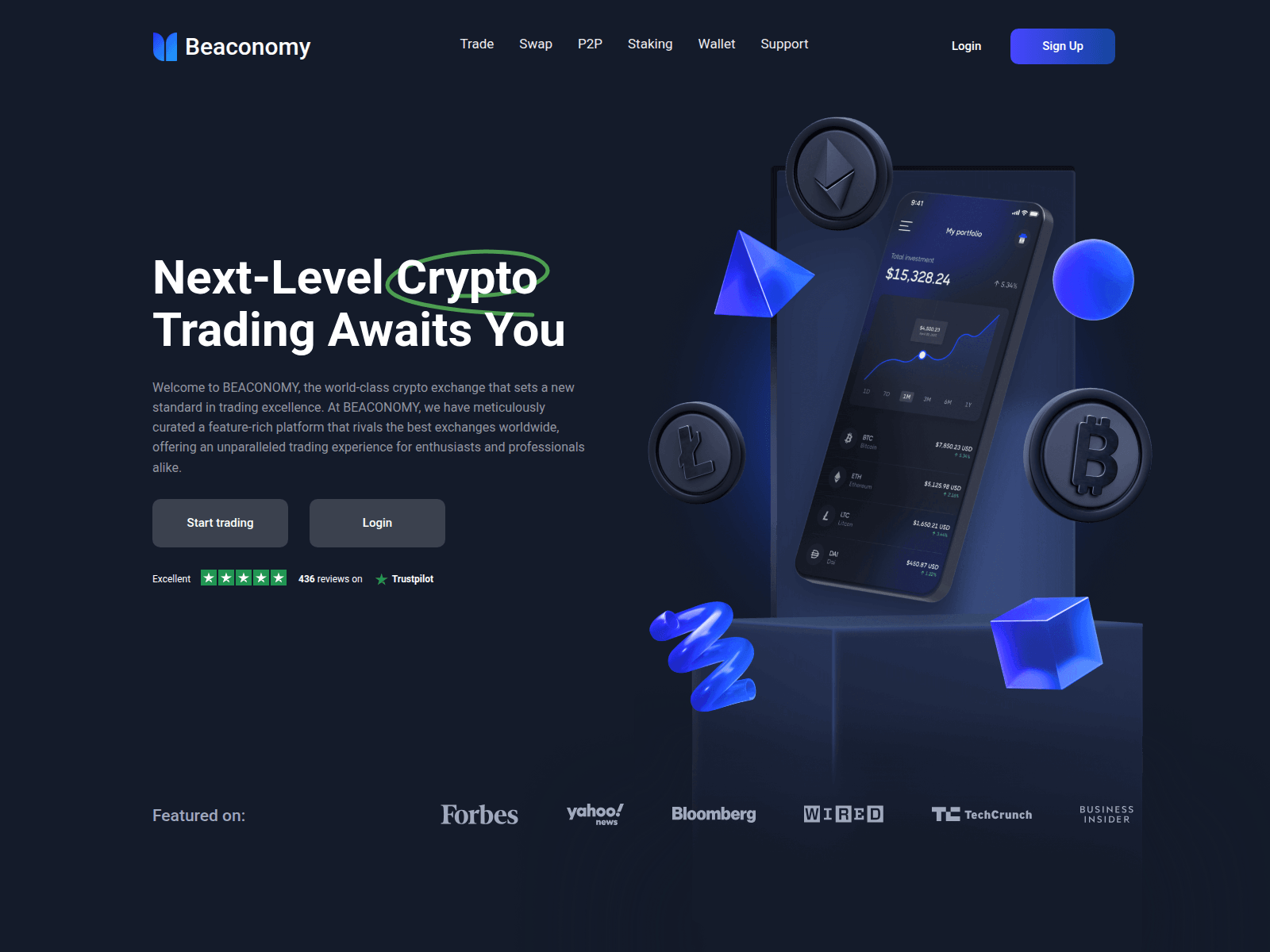 Screenshot of beaconomywallet.com