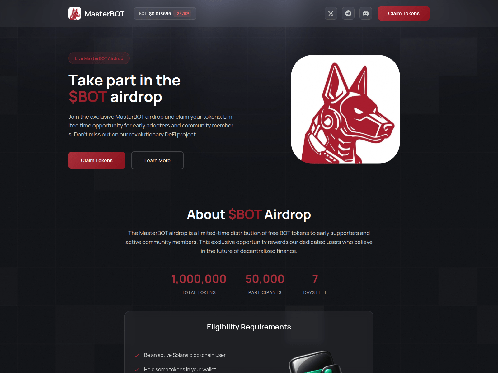 Screenshot of masterb0t.com