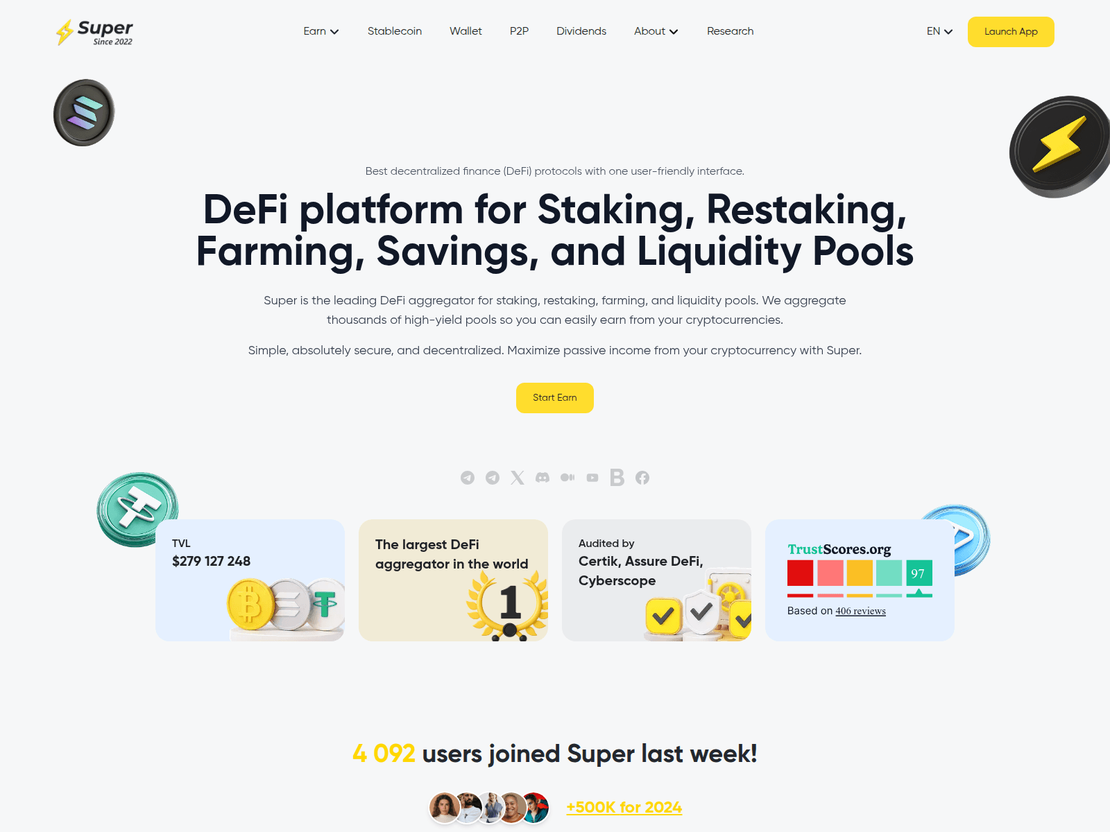 Screenshot of superearn.com