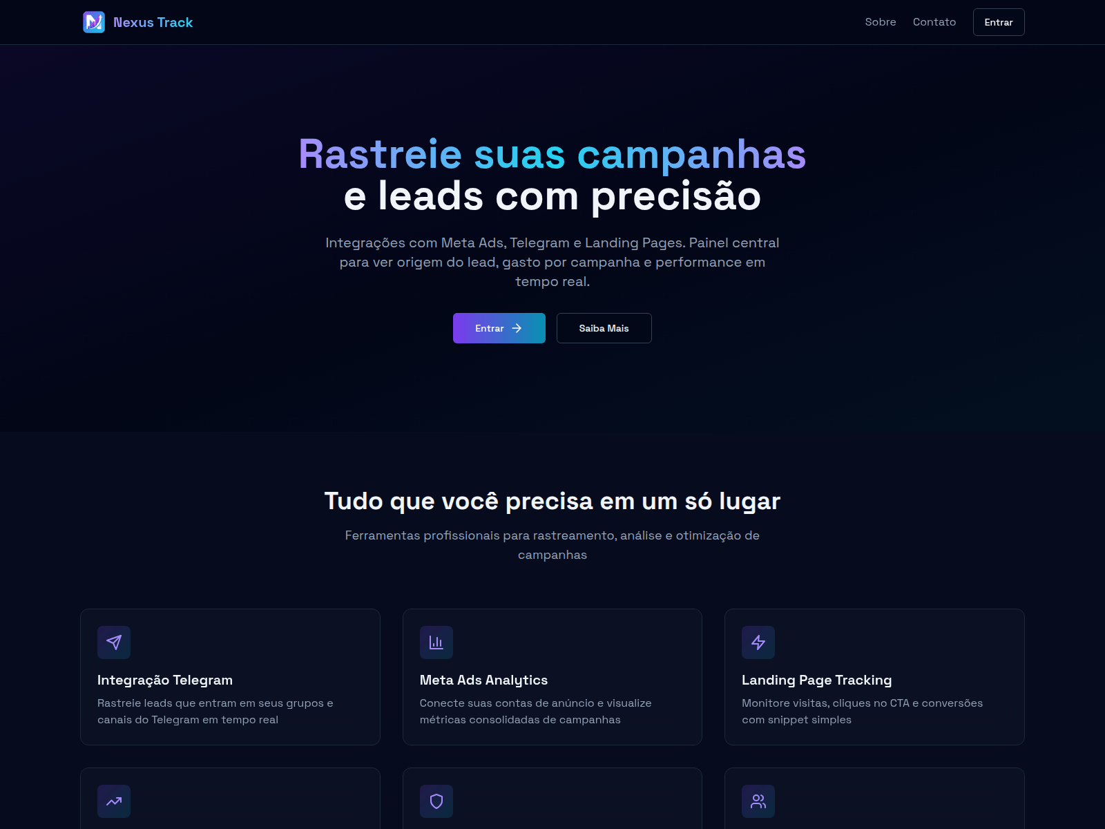 Screenshot of nexus-track.com