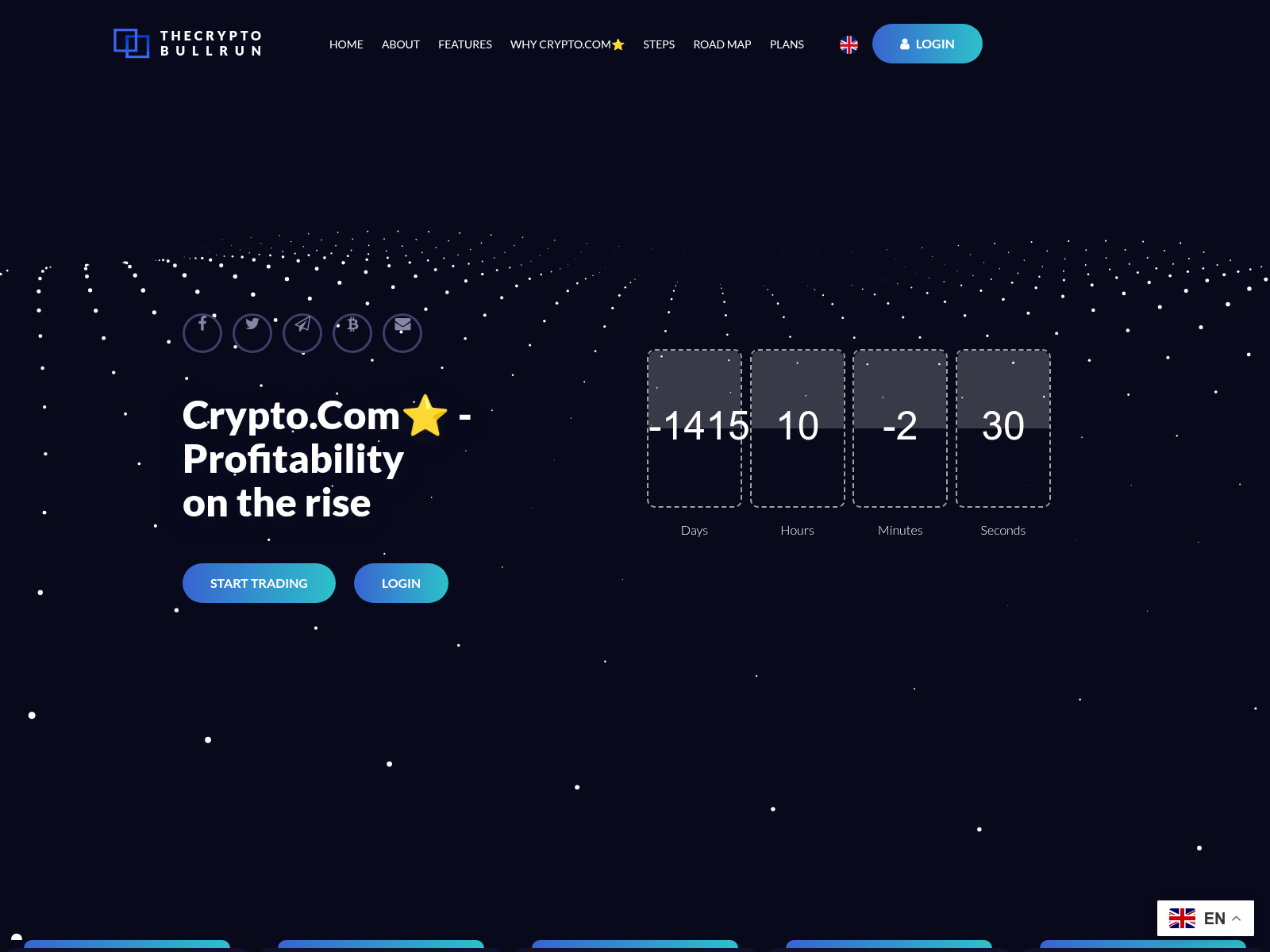 Screenshot of thecyrptobullrun.life