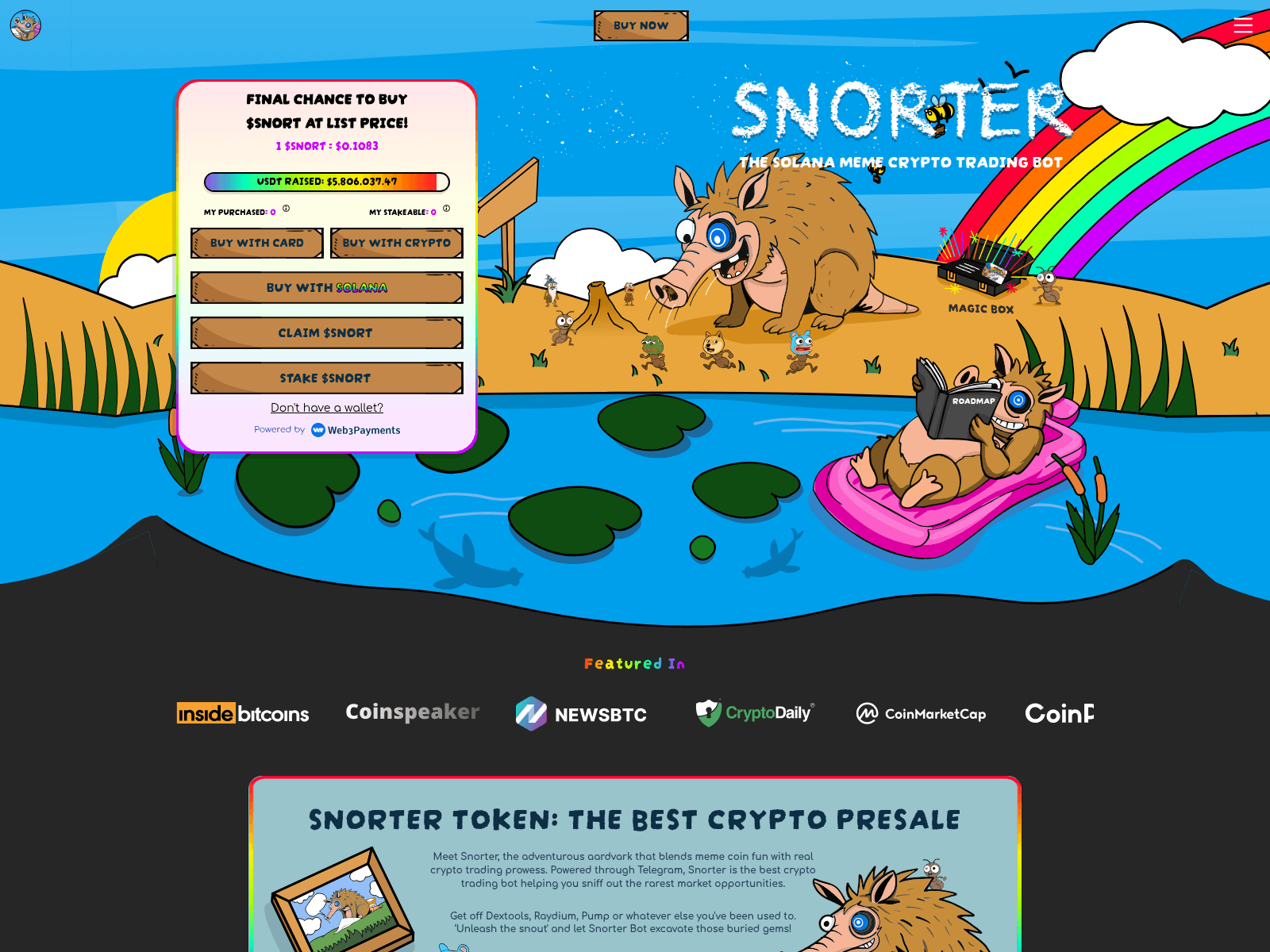 Screenshot of claim-snortertokens.com
