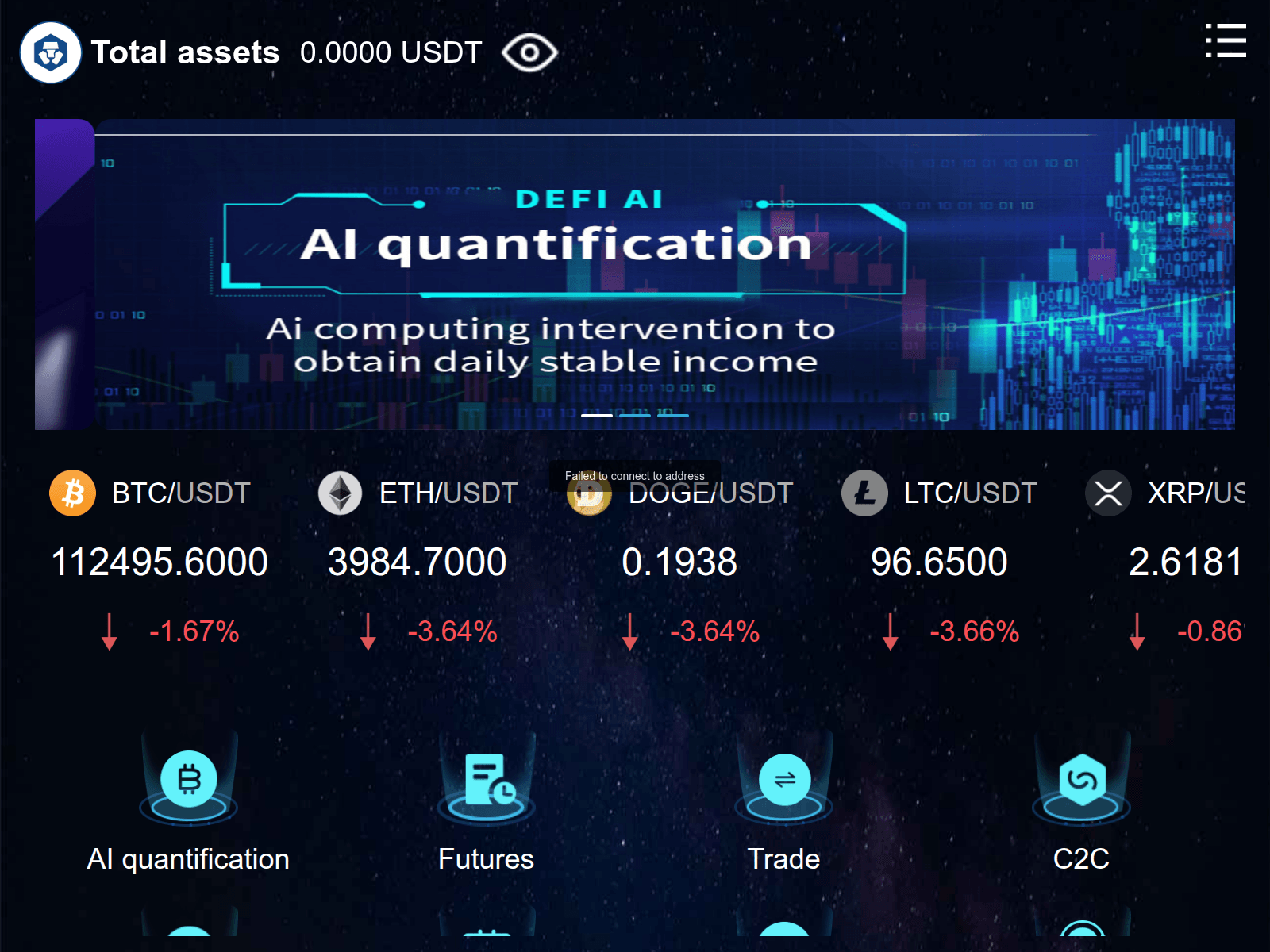 Screenshot of www.web3ai-defi.net