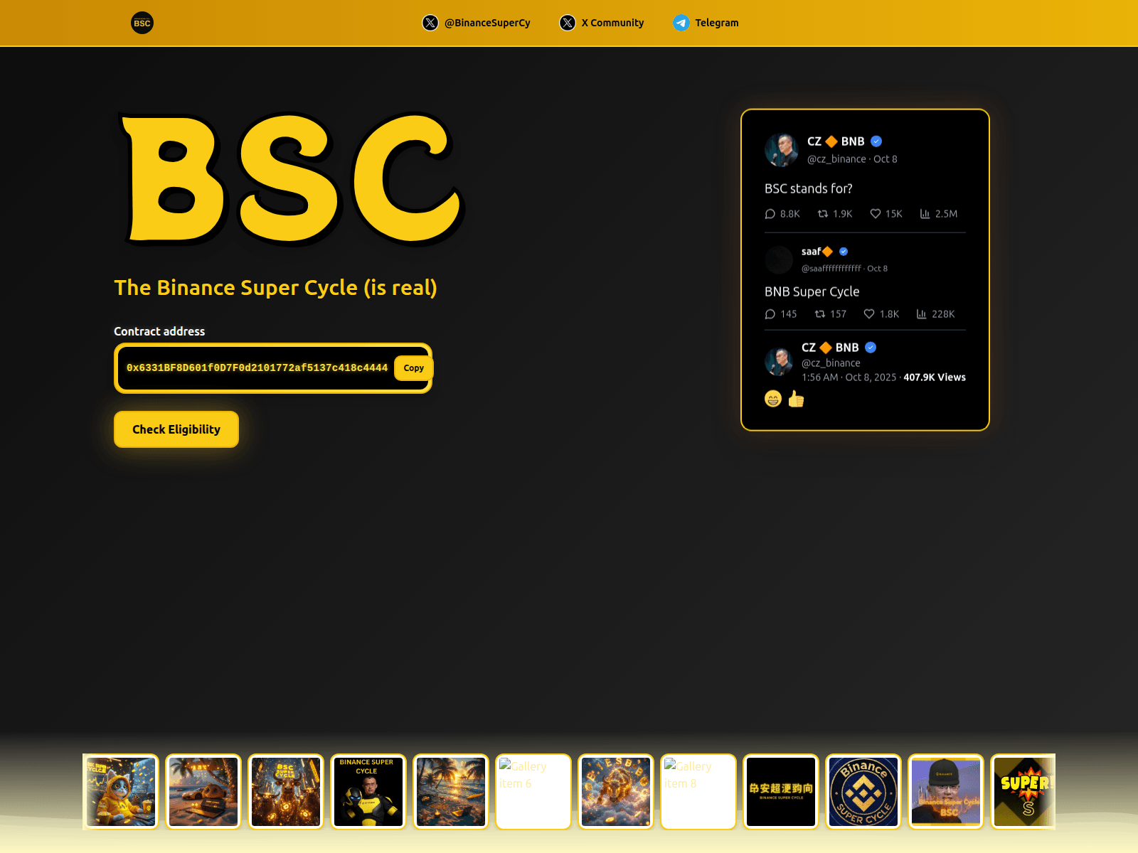 Screenshot of binancesupercycle.net