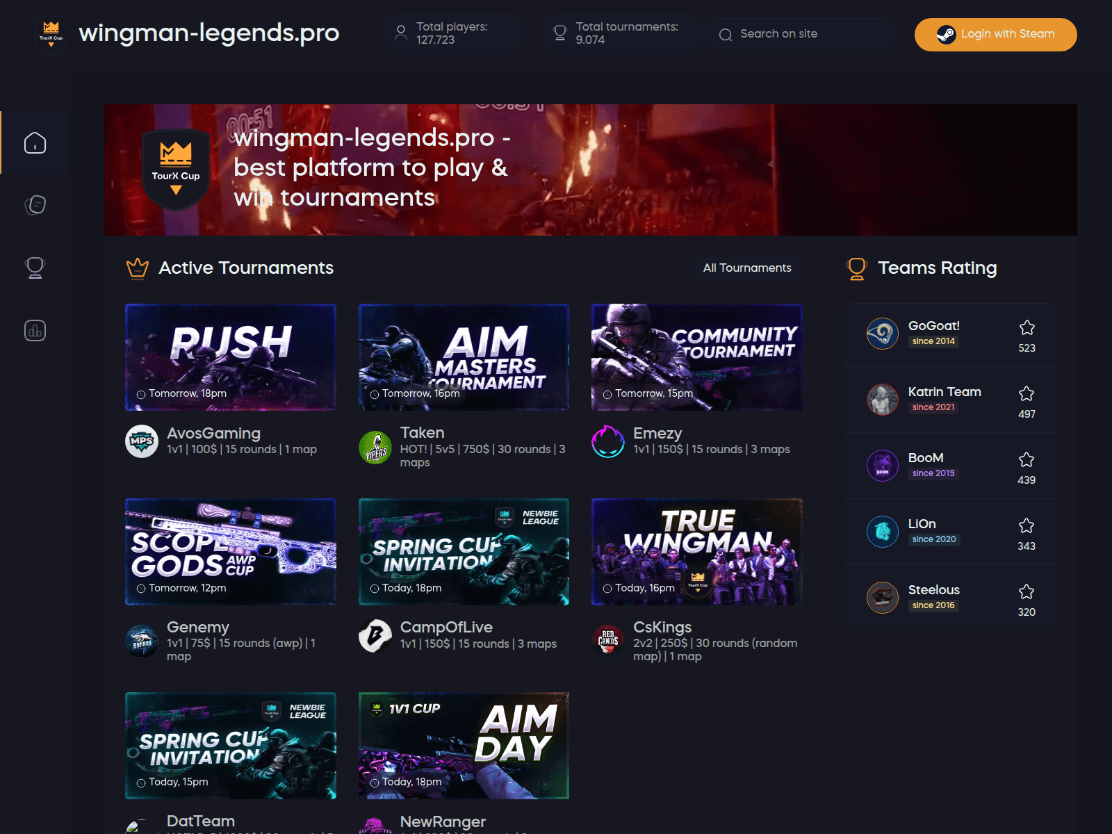 Screenshot of wingman-legends.pro