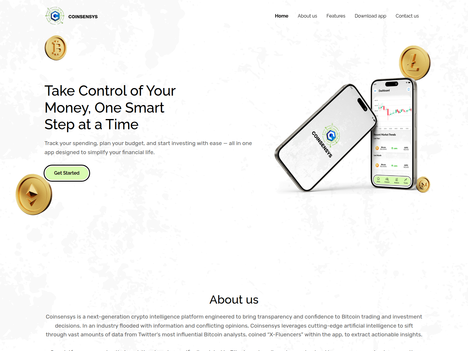 Screenshot of coinsensys.com