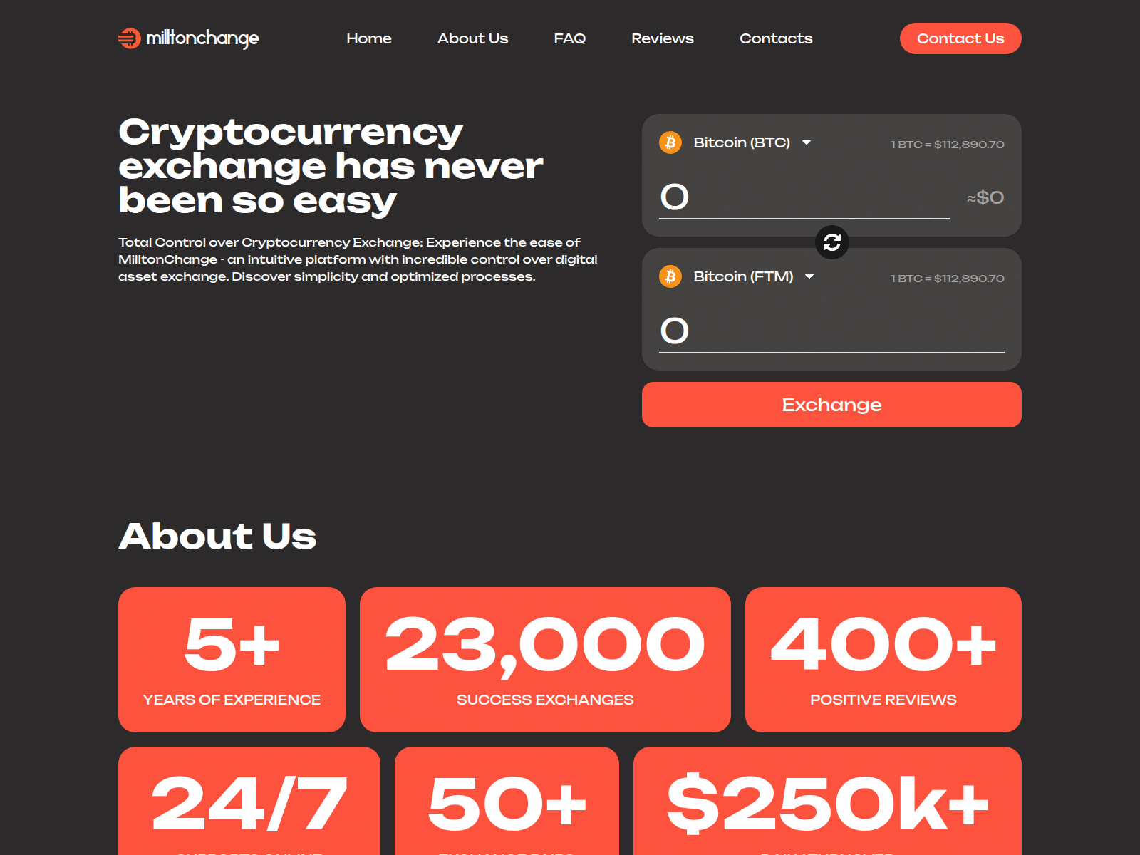 Screenshot of milltonchange.com