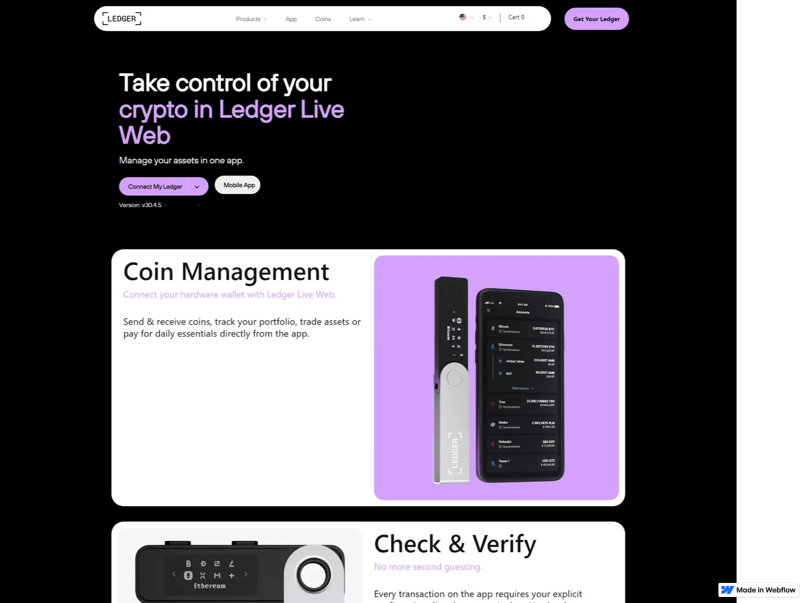 Screenshot of welcome--ledgerlive-en-us.webflow.io