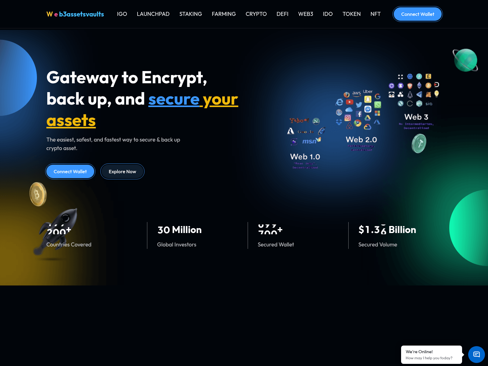 Screenshot of web3assetsvaults.com