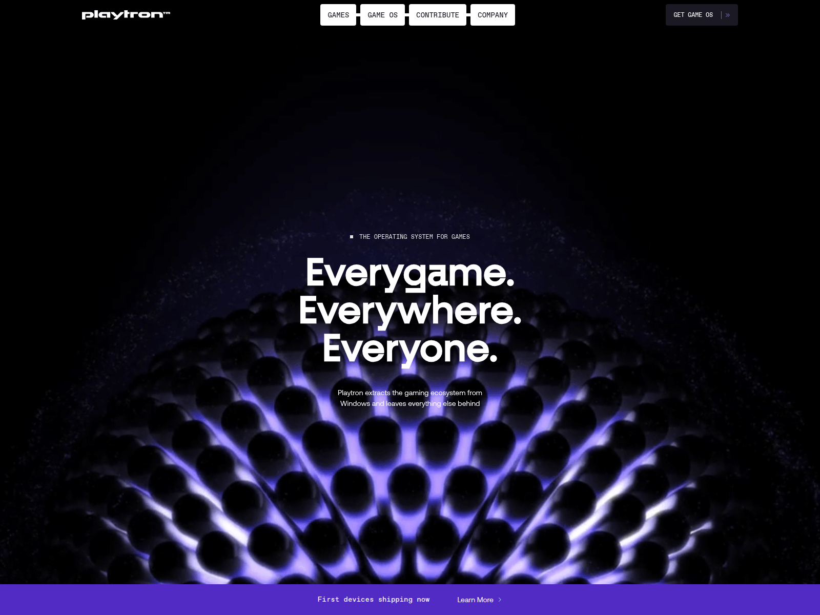 Screenshot of playtron-beta.webflow.io