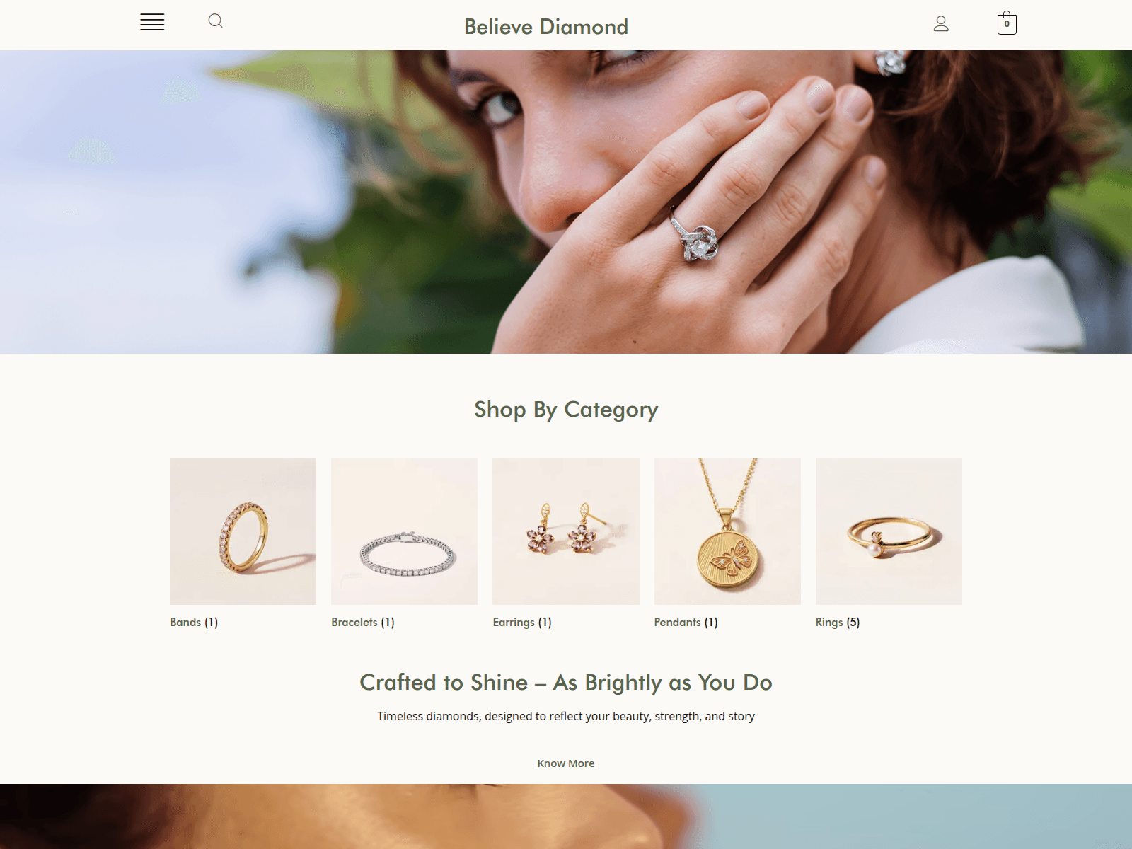Screenshot of believediamond.com