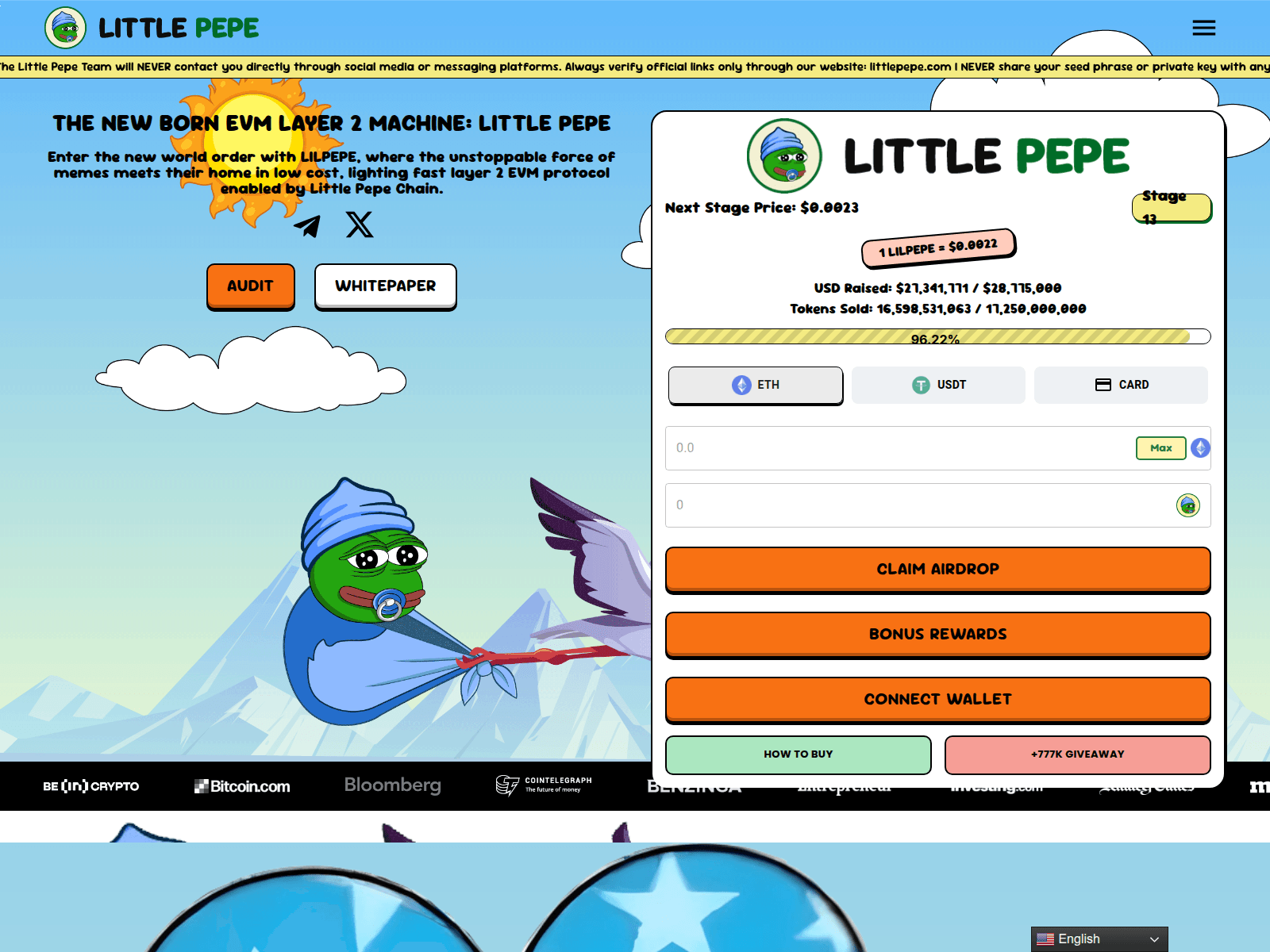 Screenshot of littlepepe-token.xyz