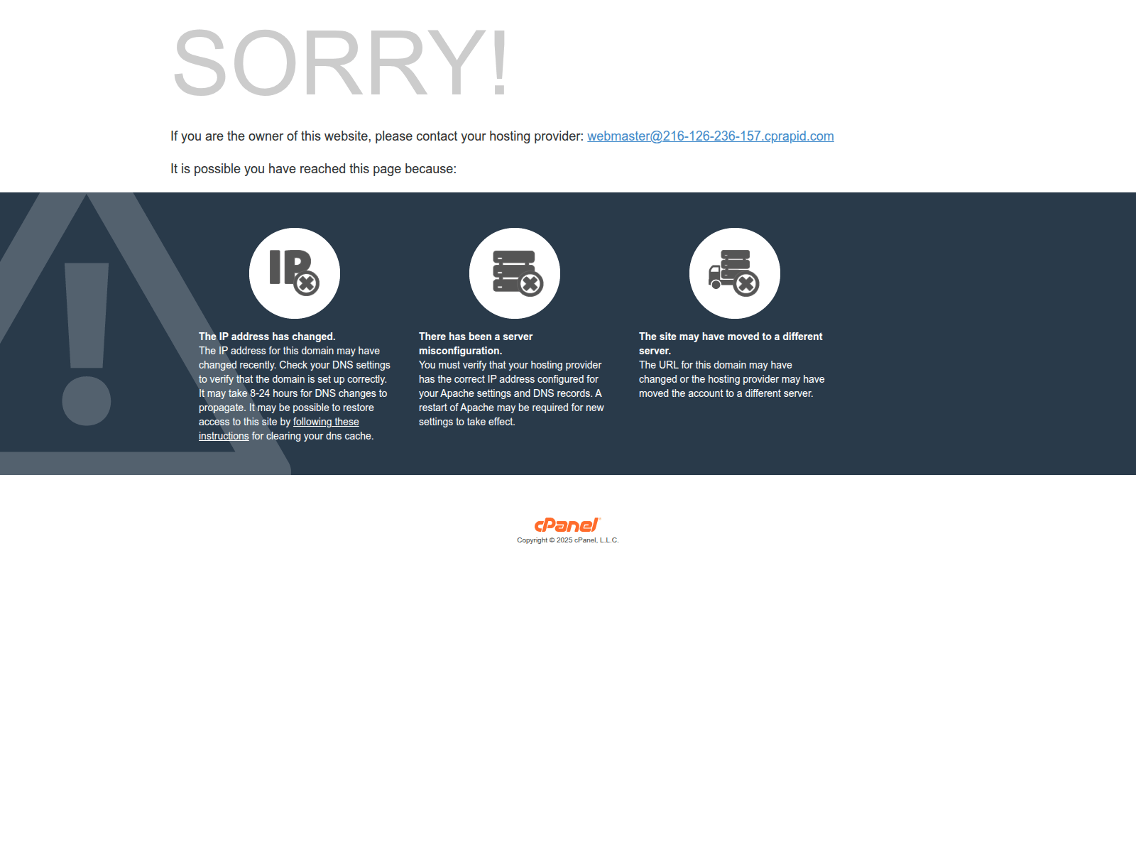Screenshot of 216-126-236-157.cprapid.com