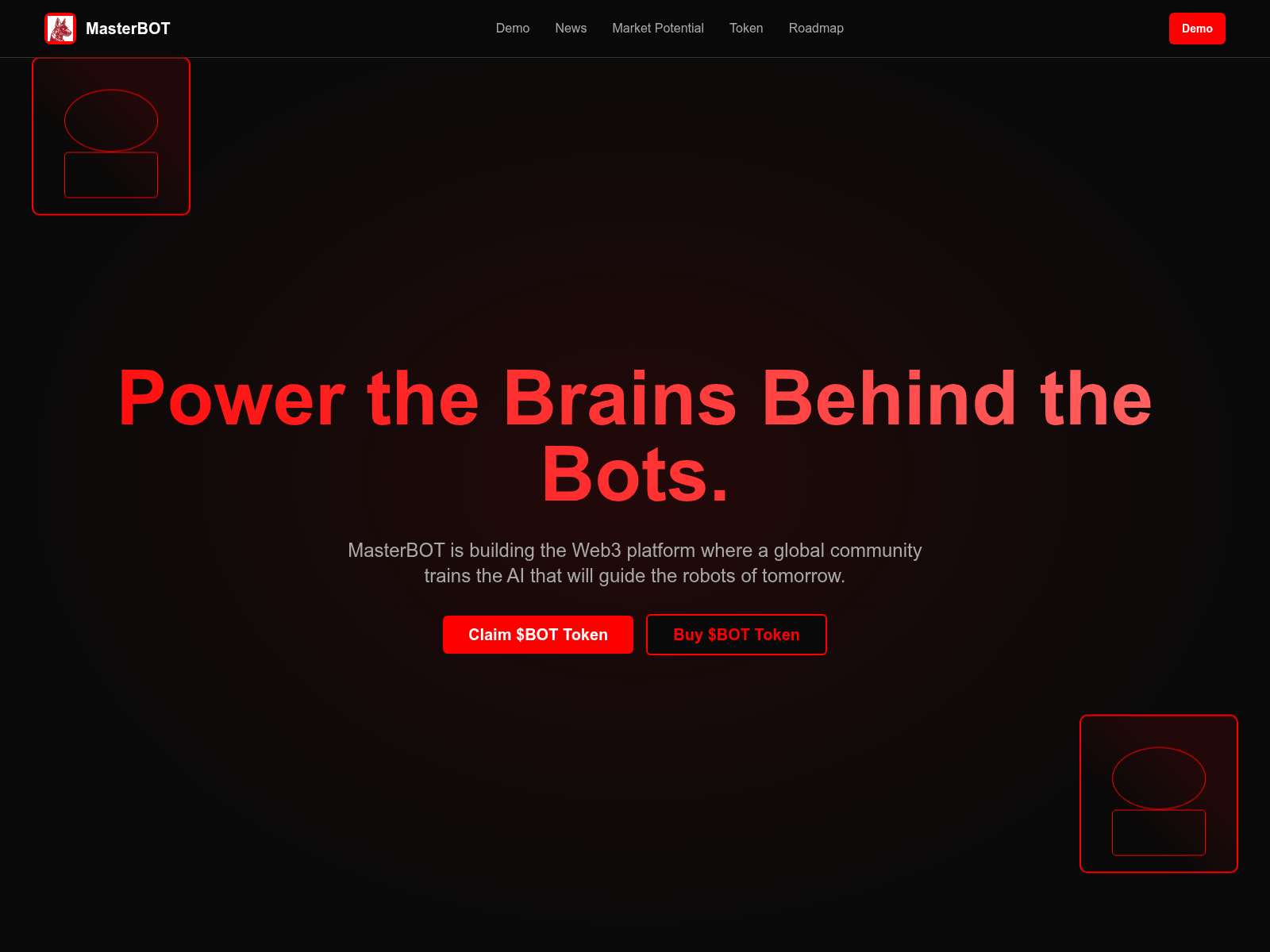 Screenshot of masterbot-allocation.xyz