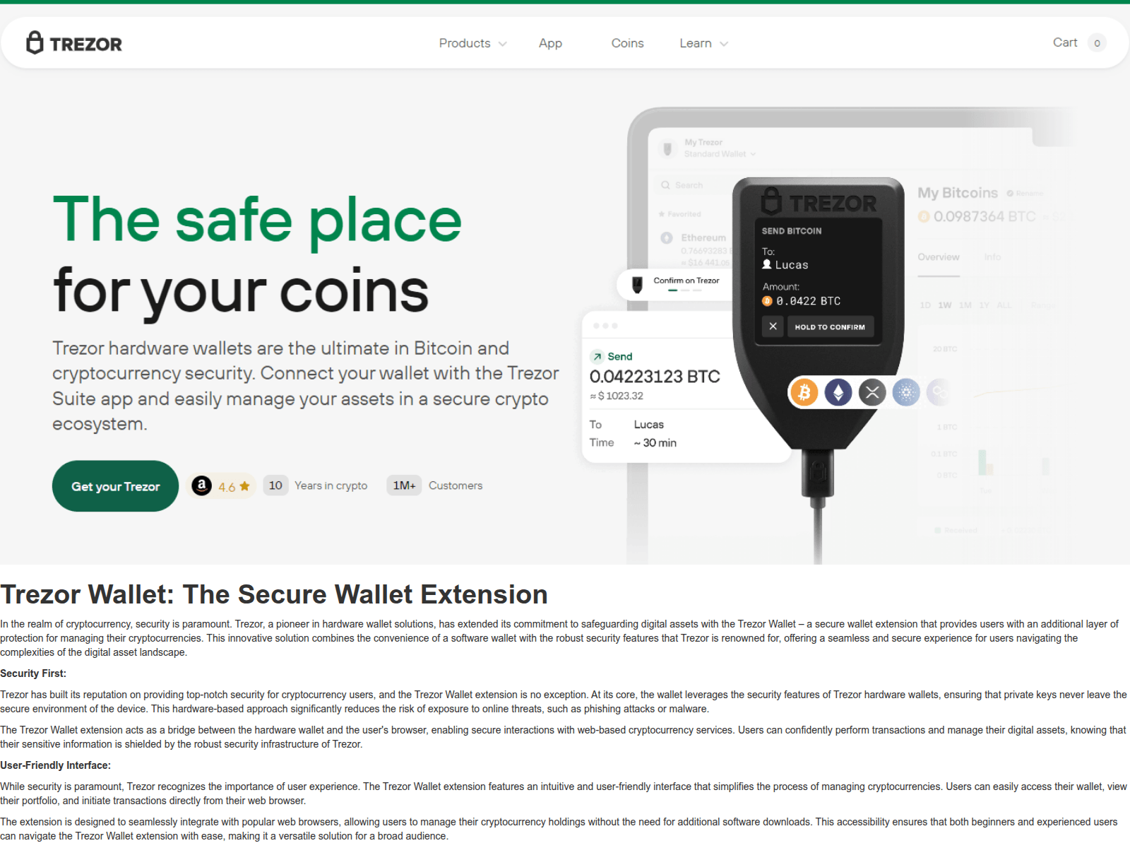 Screenshot of trrezeorewallet.webflow.io