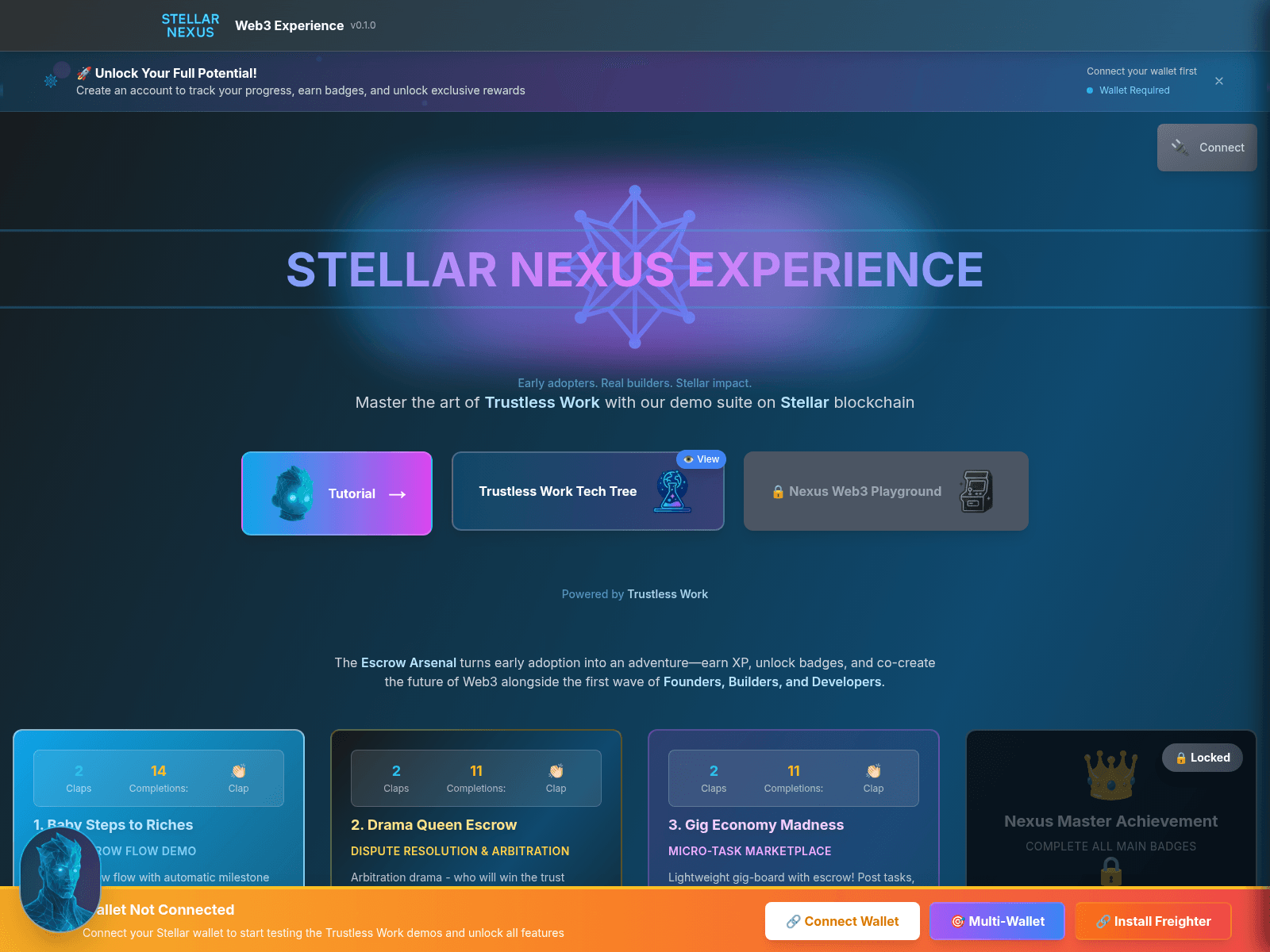Screenshot of stellar-nexus-experience.vercel.app