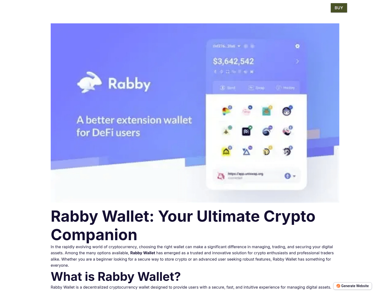 Screenshot of rabbywalet-app.pineapple.page