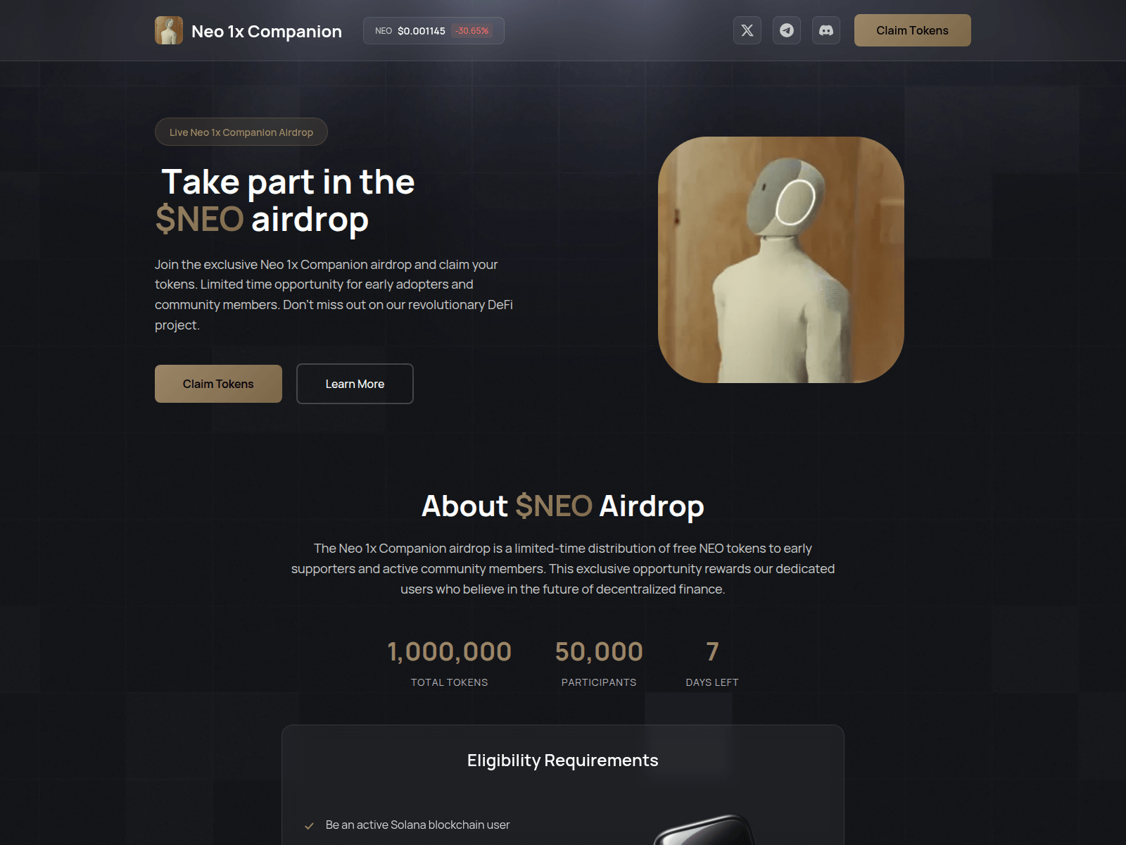 Screenshot of neo.allocation.finance