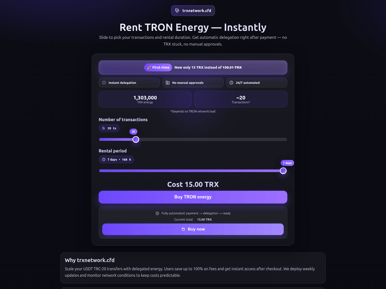 Screenshot of trxnetwork.cfd