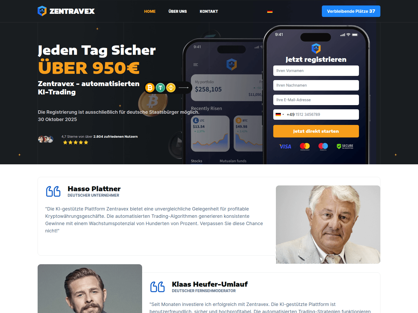 Screenshot of zentravexde.com