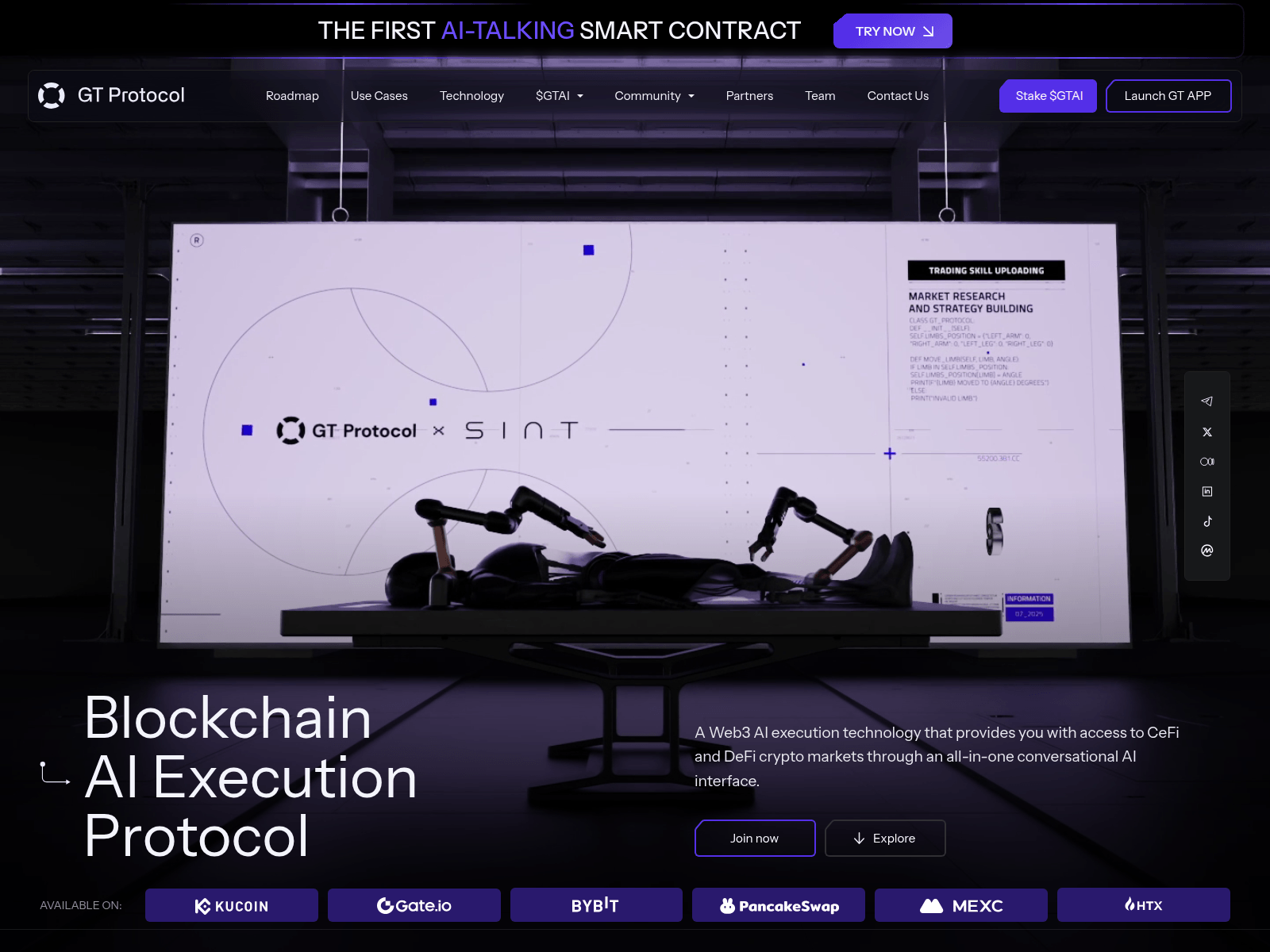 Screenshot of www.gt-protocol.io