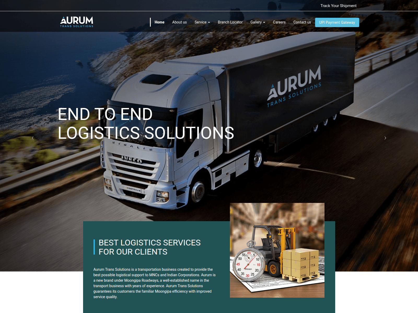 Screenshot of aurumtrans.com