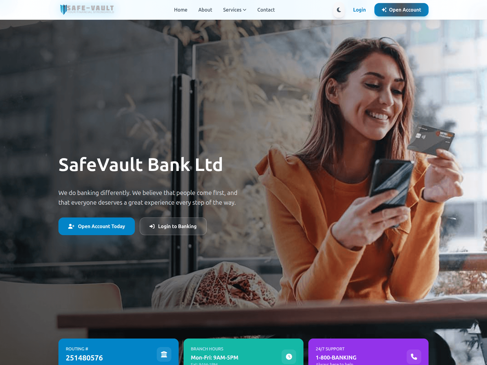 Screenshot of www.safevault.live
