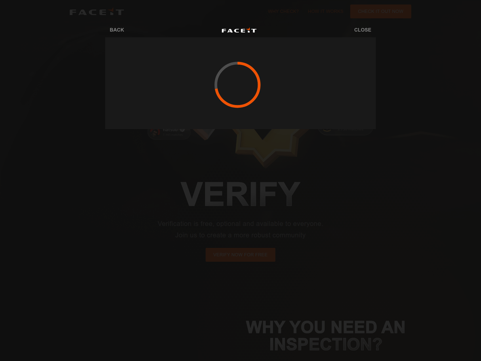 Screenshot of faceitt.verifytf2.com