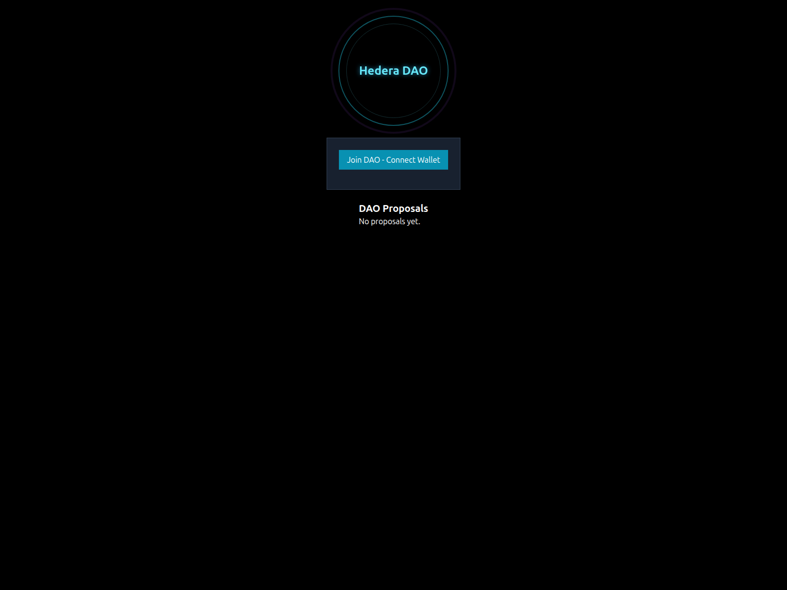 Screenshot of hedera-dao.vercel.app
