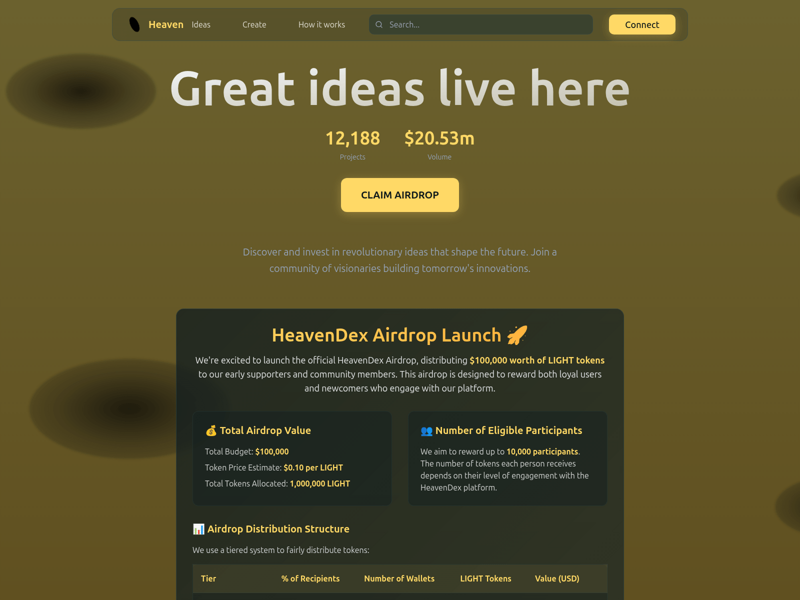 Screenshot of lightreward.xyz