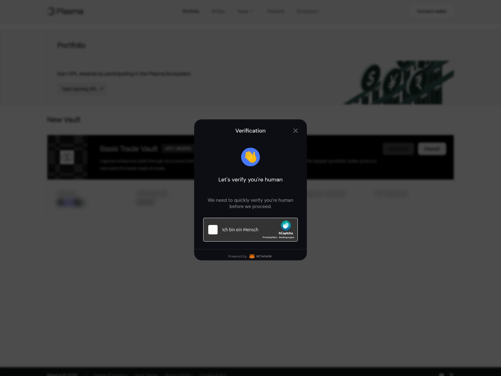 Screenshot of verification-plasma.io