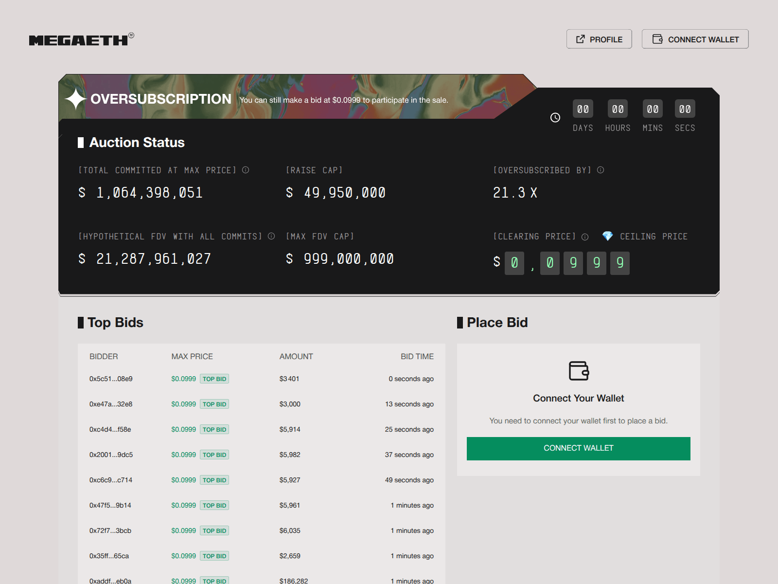 Screenshot of sale.megaeth.com.0x4aa3e4d732986faad303cfe2279eef6dbdf48a8.xyz