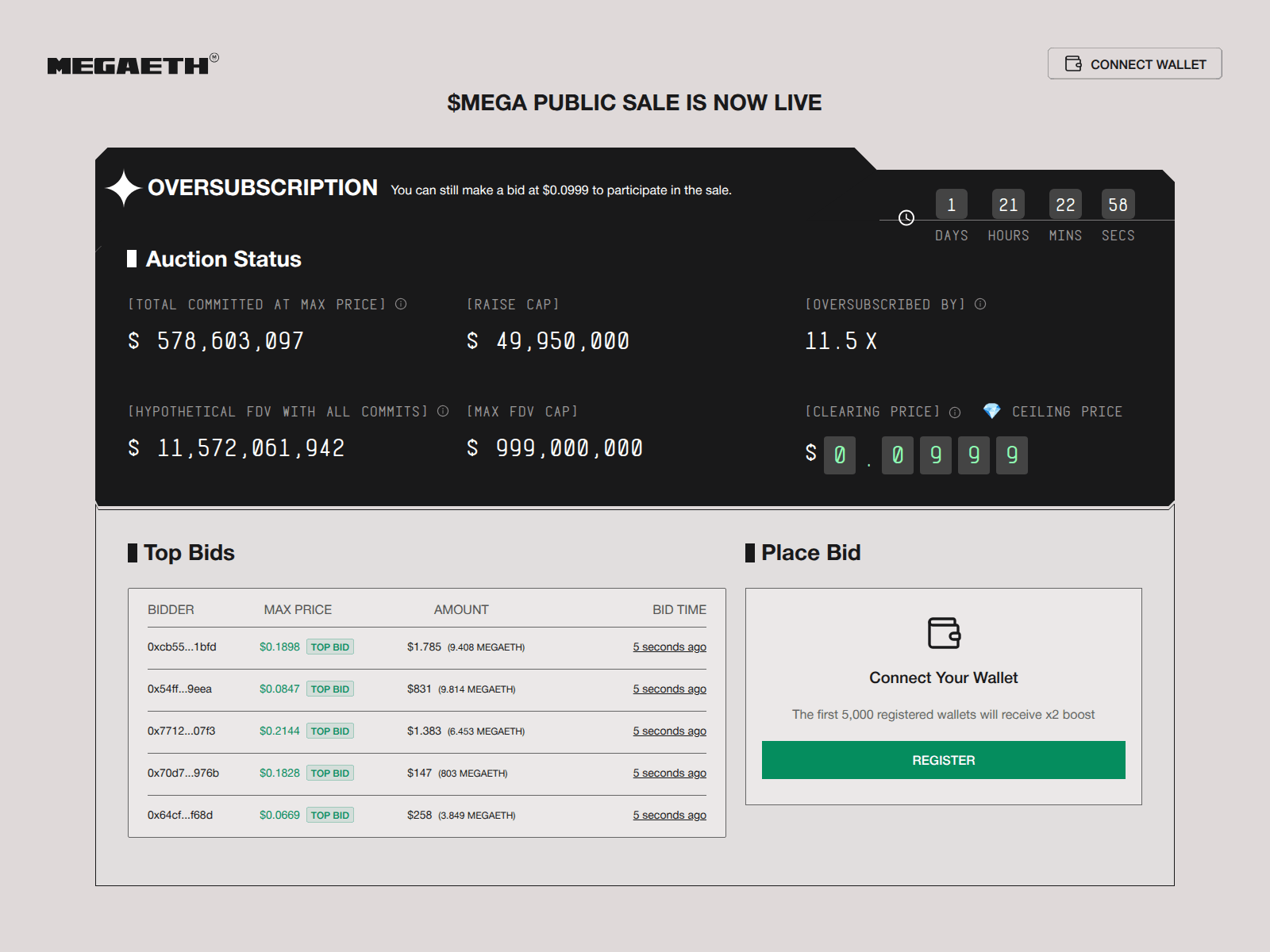 Screenshot of megaeth-sale.com
