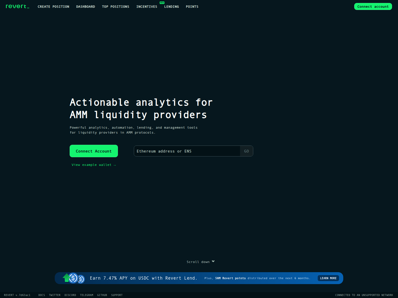 Screenshot of revert-finance-v3.app