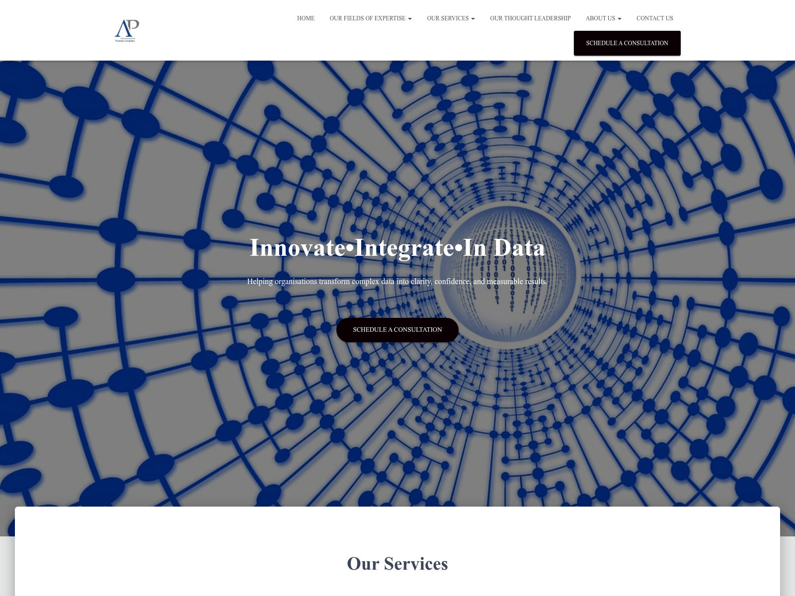 Screenshot of prometis-analytics.com