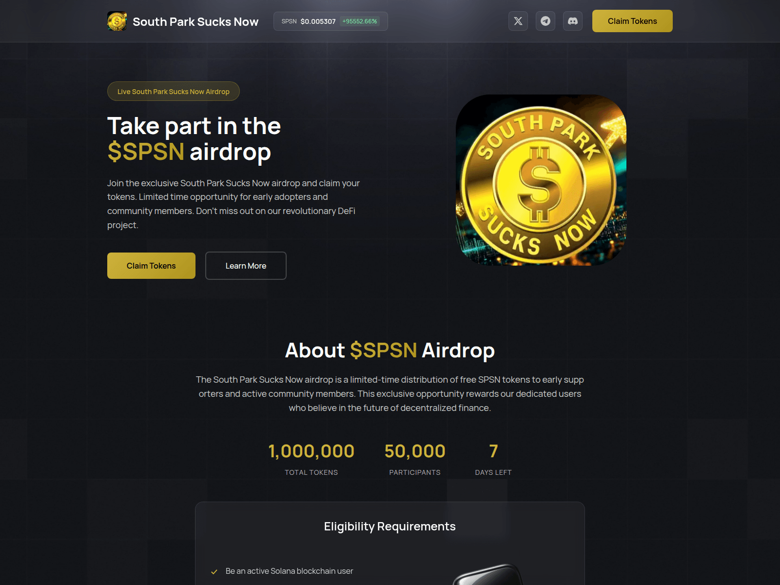 Screenshot of spsn.allocation.finance